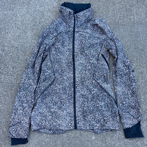 Lululemon Runaway Jacket - Pebble Print Parfait Pink Alberta Lake Women’s SZ 4 - Picture 1 of 9